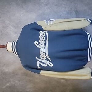 Vintage Nike New York Yankees Varsity Jacket • Wool & Leather • Made in Canada •